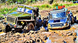 URAL 6x6 lost to German Unimog 6x6 off-road! ... RC OFFroad