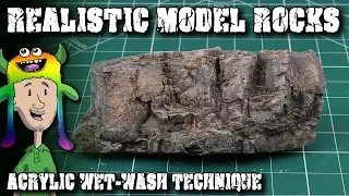 Modelling Realistic Rocks - Acrylic Wet-Wash Technique