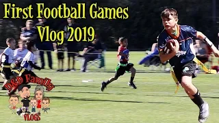 FIRST FOOTBALL GAME FOR DAMIAN and DEION OF 2019 | D&D FAMILY VLOGS