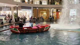 Gigantic Whirlpool and boating at Marina Bay Sands mall, Singapore