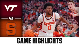 Virginia Tech vs. Syracuse Game Highlights | 2023-24 ACC Men's Basketball