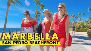 Marbella beachfront walk in September - San Pedro de Alcántara - Costa del Sol virtual tour