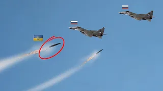 Scary moment! Ukrainian hypersonic missiles Killed two Russian MiG-29 fighter pilots.