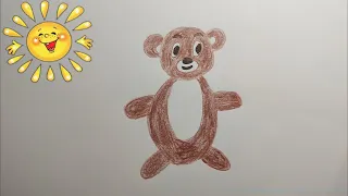 Як намалювати самий простий малюнок для дітей /ВЕДМЕДИК/Easy drawing for kids/BEAR