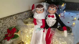 It's my elf on the shelf's wedding day!