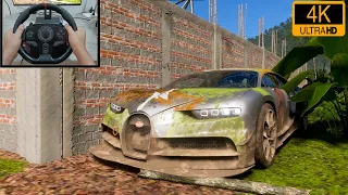Rebuilding Bugatti Chiron - Forza Horizon 5 |steering wheel game play .