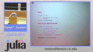 David Sanders: Validated numerics in Julia