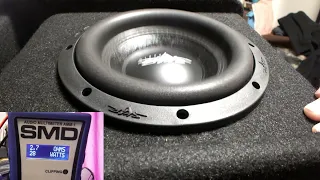 Skar Audio SVR-8 D4 800 Watt Max Subwoofer on SMD-AMM1 on Power Acoustik RZR1-2500.1D with SA-1500.1