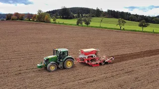 Setí pšenice 2022 | Rodinná farma Krty | John Deere 6215R + Pöttinger Terrasem C4