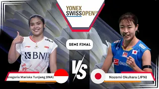 Gregoria Mariska Tunjung (INA)  Vs Nozomi Okuhara (JPN) | Semi Final Swiss Open 2024 #badminton