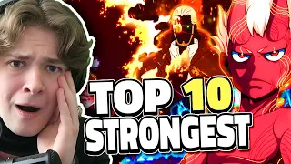 NON Anime Fan Reacts to Fire Force Top 10 Strongest Characters