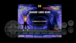 Ultimate Mortal Kombat Trilogy Johnny Cage MK2 vs Ermac Very Hard 2 Rounds