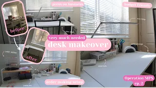 Much Needed Desk Makeover | small biz home office, amazon desk unboxing (Operation MPS)