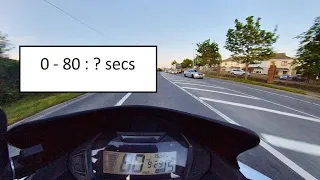 CB125F acceleration 0 to 80 km/h : 4K