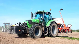 🇵🇱Siewy kukurydzy z nowym nabytkiem 2024!? na GPS!? ✰ Deutz-Fahr 6180 ttv  & Kuhn Maxima 3 TS ✰