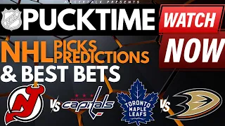 NHL Predictions, Picks & Odds | Devils vs Capitals | Maple Leafs vs Ducks | PuckTime Jan 3
