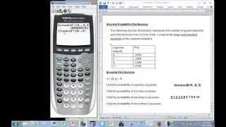 TI 84 Tutorial: Discrete and Binomial Distributions