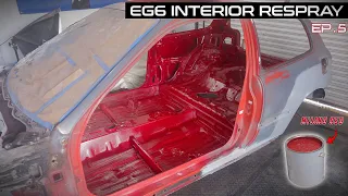 Restoring an Abandoned 1992 Honda Civic EG6 | EP. 4 - Interior Refresh/Respray