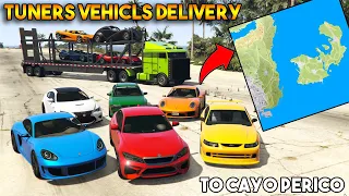 GTA 5 ONLINE : DELIVERING SECRET TUNERS VEHICLES TO CAYO PERICO !