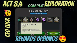 Act 8.4 exploration rewards openings and New 7 star rank 3 - Ceo luck 100% - mcoc