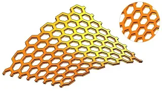 Solidworks Tutorial#46 | Design a Curved surface with honeycomb structure in solidworks.