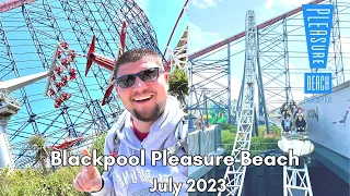 Blackpool Pleasure Beach Vlog | Epic Europe Theme Park Road Trip - July 2023