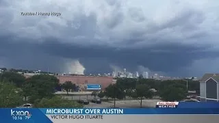 Video captures microburst wind event over Austin on Monday
