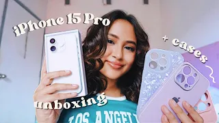 iPhone 15 Pro White Titanium unboxing (setting up, review + cases)