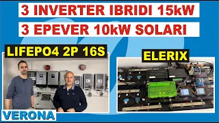 3 INVERTER IBRIDI - 15kW IN PARALLELO #fotovoltaico