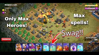 Dragon's Lair | Only max Heroes & max Spells! | OP Strategy | Easy 3 stars on the Giant Dragon | COC