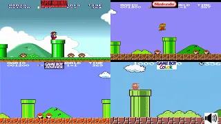 Super Mario Bros NES VS SNES VS GBA VS GBC Console VS Console