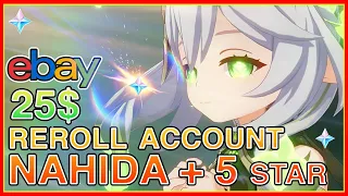 I BOUGHT a 25$ Nahida Starter Account So you Dont have to - Genshin Impact Rolls Wishes Primogems