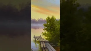 Картина маслом на холсте «Утренняя рыбалка» 50х70