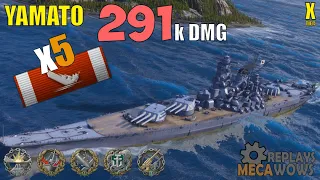 Yamato 5 Kills & 291k Damage | World of Warships Gameplay