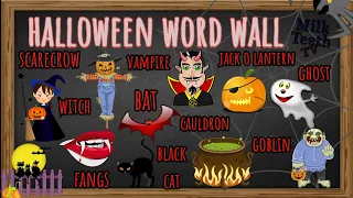 Halloween Word Wall Important halloween words list Halloween vocabulary in english Halloween Quiz