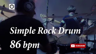 Simple Rock Drum Groove - 86 bpm - HQ