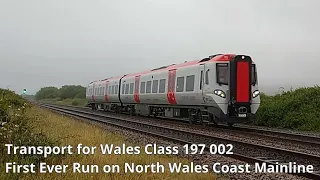 *BRAND NEW* First Transport for Wales Class 197 197002 on North Wales Coast mainline - 24/06/2021