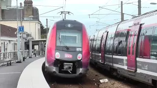 Z50000 NAT : Départ de la gare de Montsoult Maffliers sur la ligne H du Transilien