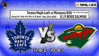 Toronto Maple Leafs vs Minnesota Wild Nov 25th 2022 NHL23 #nhl23gameplay #nhl23 #NHL