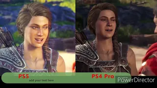 Assassin's Creed Odyssey on PS5 vs on PS4 Pro - Comparison side by side.