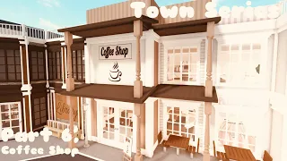 ROBLOX Bloxburg | Town Series | Part 6:: Coffee Shop and Bus Stop | Bloxburg Speedbuild