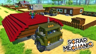 СТАВИМ НОВУЮ КРЫШУ на ДОМ ВОЛЬФЫЧА !!! МУЛЬТИК в СКРАП МЕХАНИК !!! СКАЧАТЬ Scrap Mechanic !!!