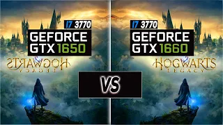 Hogwarts Legacy GTX 1650  vs GTX 1660 | i7 3770 |1080p
