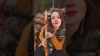 Native American Style Flute in the Forest