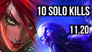 KATARINA vs RYZE (MID) | 3.2M mastery, 10 solo kills, 900+ games | NA Master | v11.20