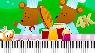 BabyTV - I Saw Bears Slow EASY Medium 4K Piano Tutorial
