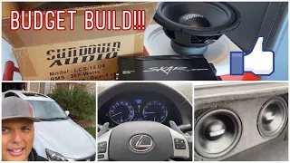 Lexus IS250 car stereo budget build sub and amp install! Sundown LCS-12's