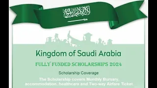 Fully Funded | Scholarships 2024 | King Abdulaziz University | Saudia Arabia