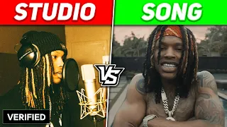 RAPPERS RECORDING IN THE STUDIO VS FINISHED SONG!