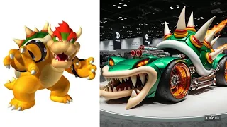 MARIO WORLD CHARACTERS But Sport Cars 🏎 (Mario Bros, Luigui, Yoshi, Bowser & more) 🔥